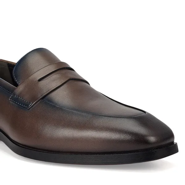 Cobbler_India_Grey_Leather_Loafers_With_Panel_Grey