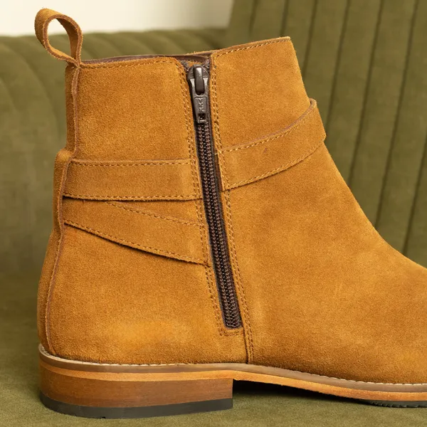 Cobbler_India_Alon_Jodhpur_Boots_Handcrafted_Tan_Suede_Leather_Boots_For_Men_Suede_Leather
