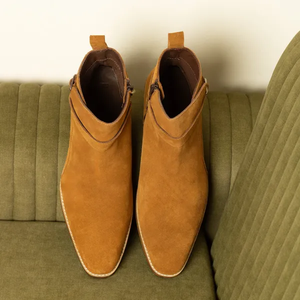 Cobbler_India_Alon_Jodhpur_Boots_Handcrafted_Tan_Suede_Leather_Boots_For_Men_Suede_Leather