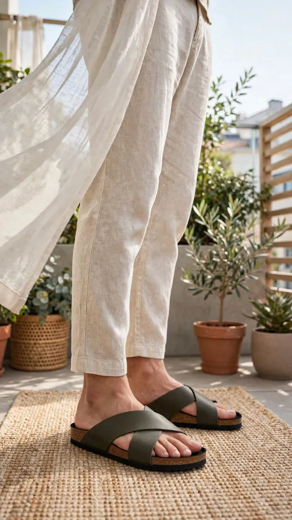 Premium_Cork_Footbed_Slip_On_Sandals_Softy_Olive