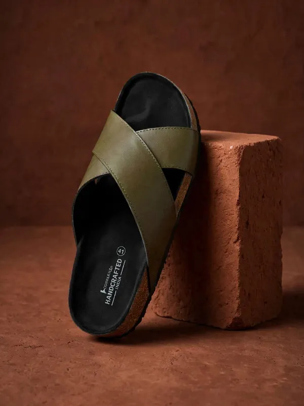 Premium_Cork_Footbed_Slip_On_Sandals_Softy_Olive
