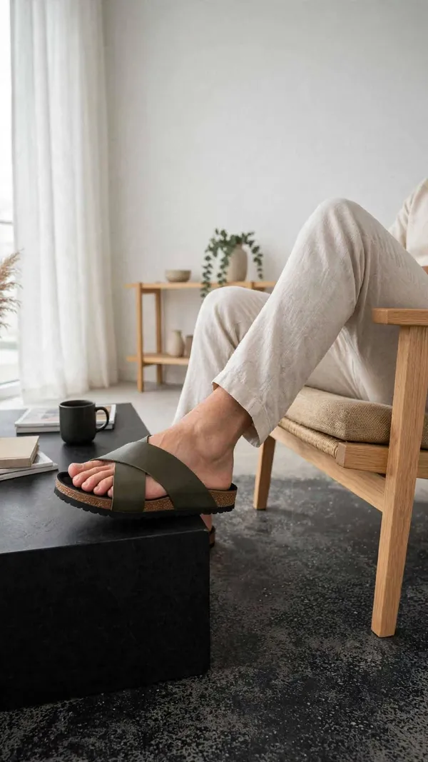 Premium_Cork_Footbed_Slip_On_Sandals_Softy_Olive