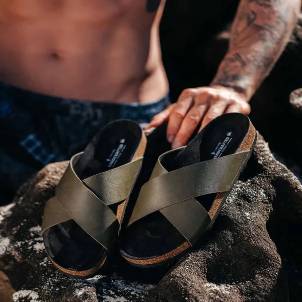 Premium_Cork_Footbed_Slip_On_Sandals_Softy_Olive