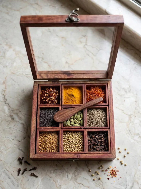Wood_Glass_Traditional_Multi_Compartment_Spice_Box