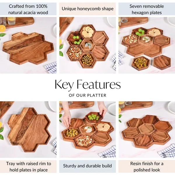 Wooden_Honeycomb_Pattern_Multi_Section_Serving_Tray