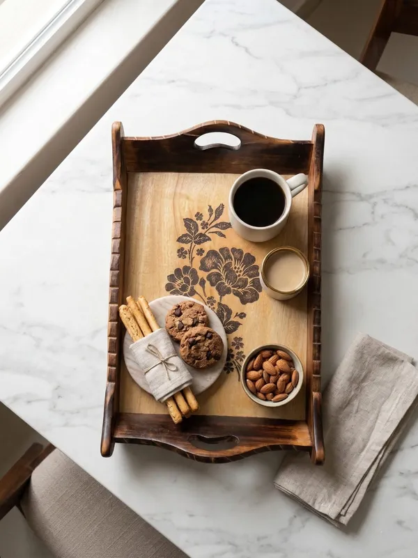 Wood_Traditional_Floral_Serving_Tray_Set