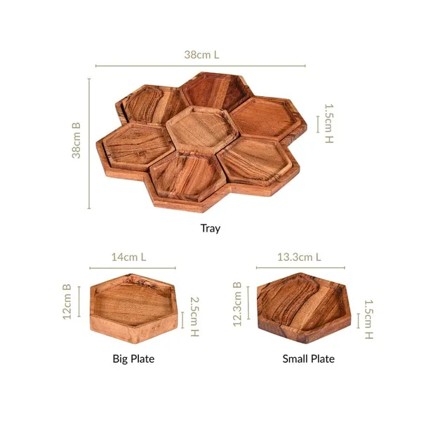 Wooden_Honeycomb_Pattern_Multi_Section_Serving_Tray