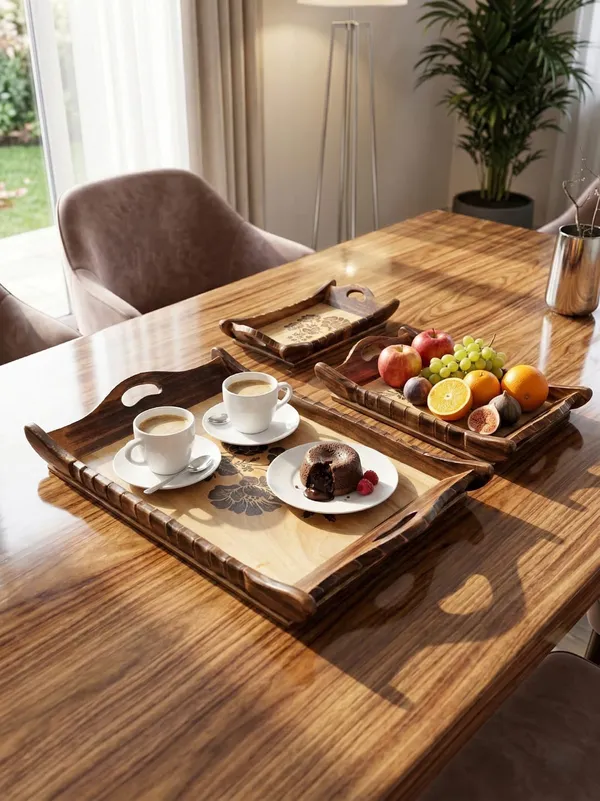 Wood_Traditional_Floral_Serving_Tray_Set