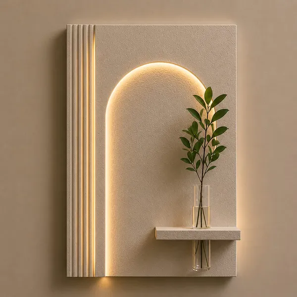 Modern_Led_Arch_Wall_Decor_With_Textured_Panel_Vase_Shelf_Minimalist_Wall_Art_Default_Title