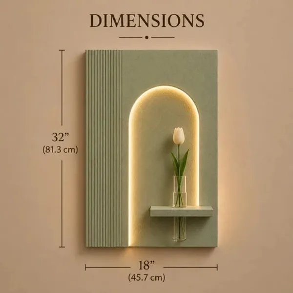 Modern_Arched_LED_Wall_Light_With_Display_Shelf