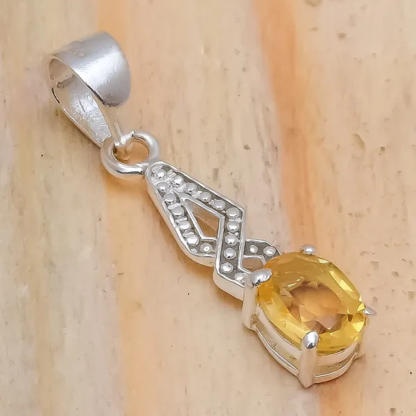 Citrine_Sterling_Silver_Pendant