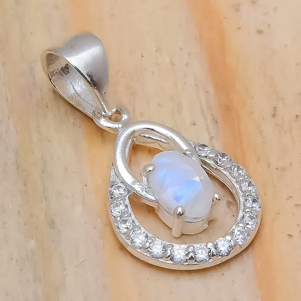 Rainbow_Moonstone_White_Topaz_Sterling_Silver_Pendant