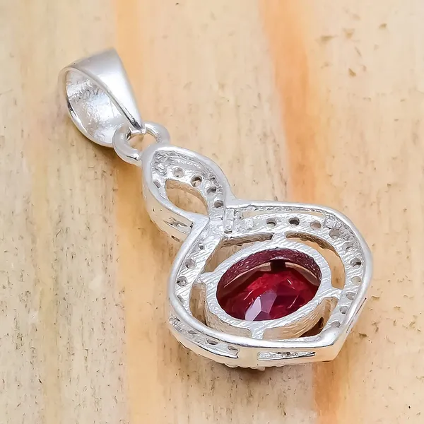 Garnet_And_White_Topaz_Sterling_Silver_Pendant