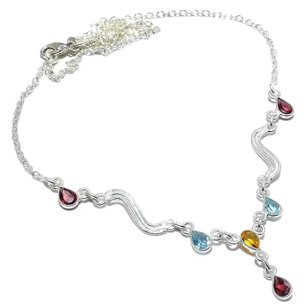 Garnet_Sterling_Silver_Necklace