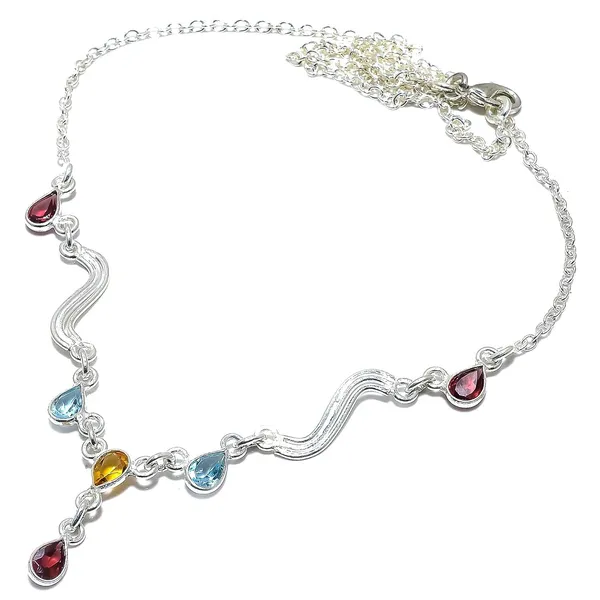 Garnet_Sterling_Silver_Necklace