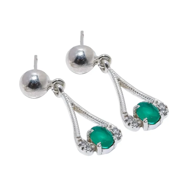 Sterling_Silver_Emerald_Cz_Earrings