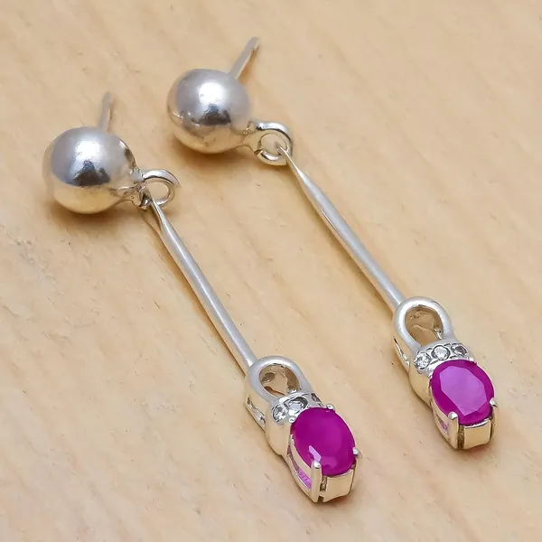 Sterling_Silver_Ruby_Cz_Earring