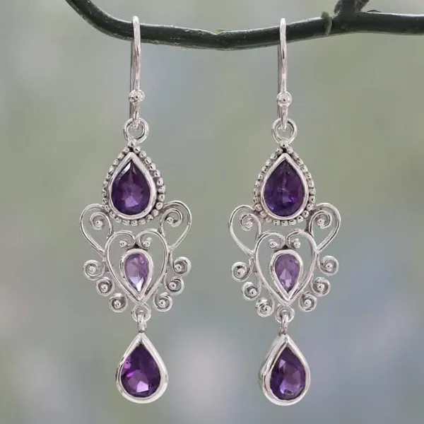Sterling_Silver_Amethyst_Earring