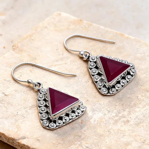 Ruby_Sterling_Silver_Earring