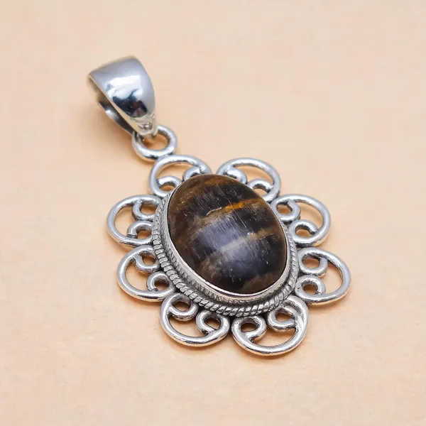 Tiger_S_Eye_Sterling_Silver_Pendant