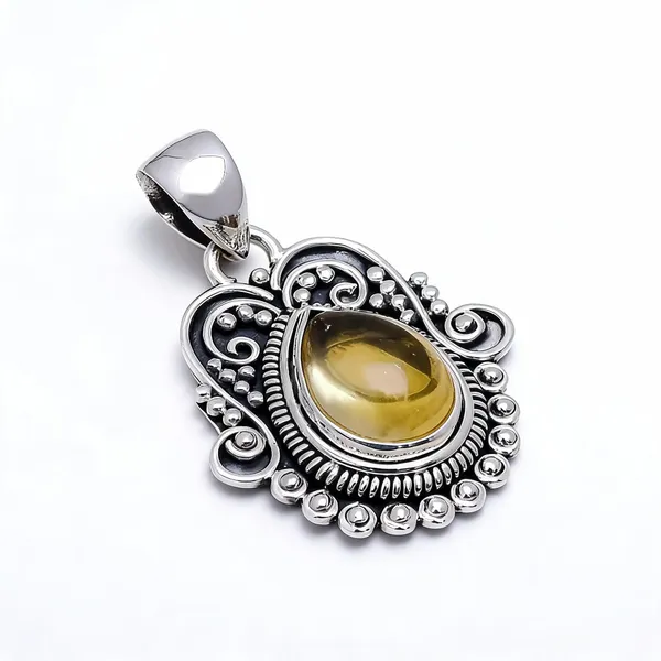 Citrine_Sterling_Silver_Pendant