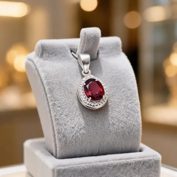 Garnet_Sterling_Silver_Pendant