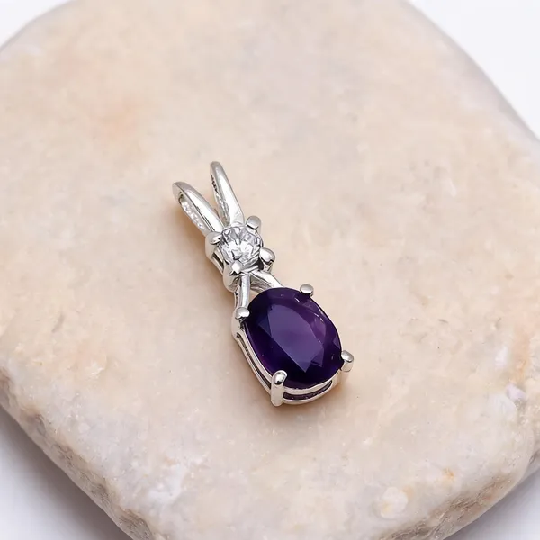 Amethyst_And_White_Topaz_Sterling_Silver_Pendant
