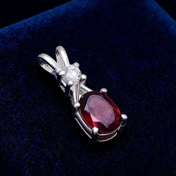 Garnet_And_White_Topaz_Sterling_Silver_Pendant