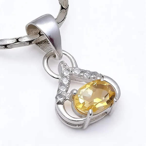 Citrine_And_White_Topaz_Sterling_Silver_Pendant