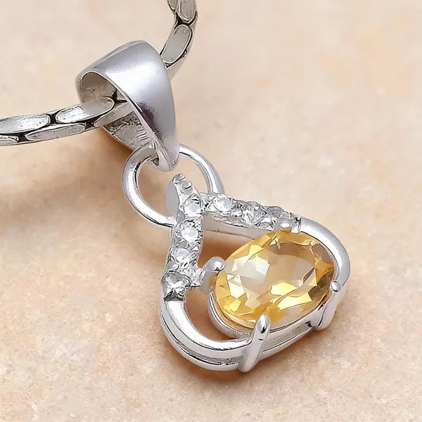 Citrine_And_White_Topaz_Sterling_Silver_Pendant