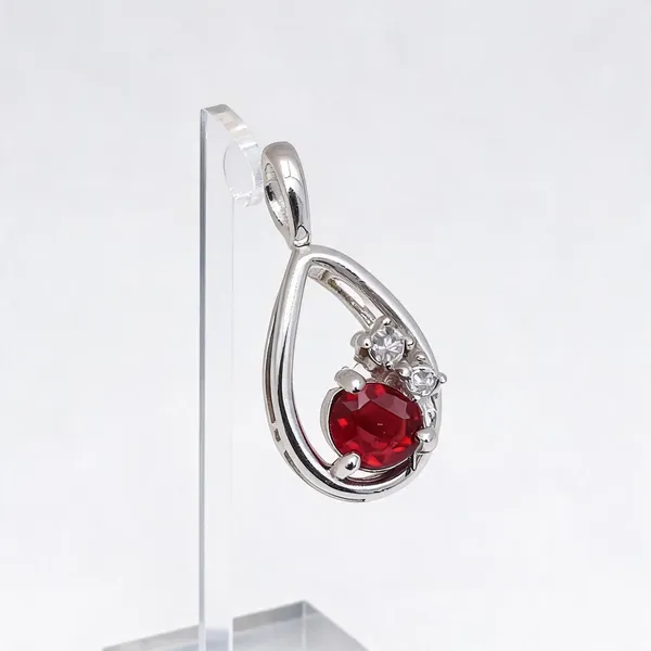 Garnet_And_White_Topaz_Sterling_Silver_Pendant