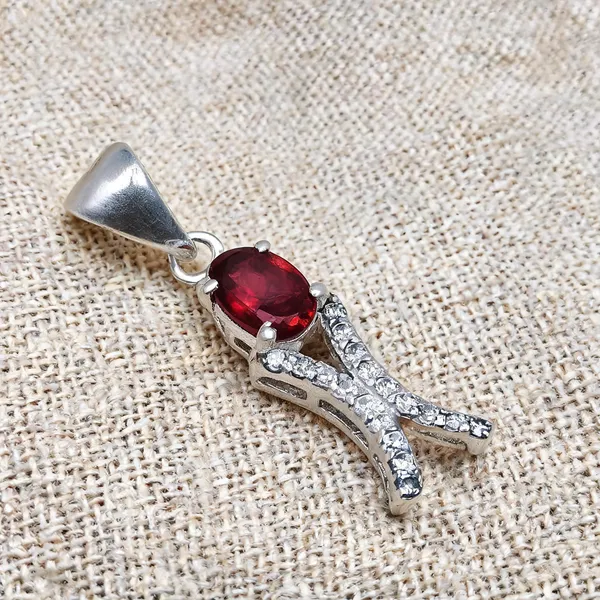 Garnet_And_White_Topaz_Sterling_Silver_Pendant