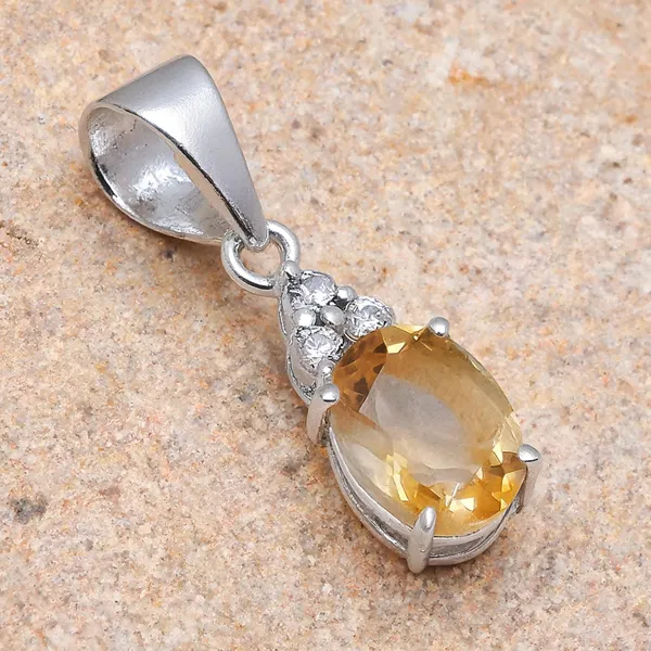 Citrine_And_White_Topaz_Sterling_Silver_Pendant