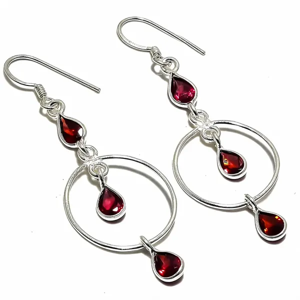 Garnet_Sterling_Silver_Earrings