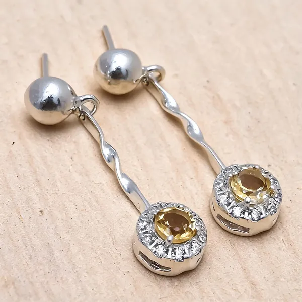 Sterling_Silver_Citrine_Topaz_Earrings_For_Women