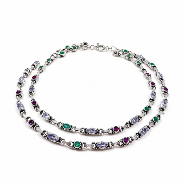 Sterling_Silver_Gemstone_Anklet_For_Women