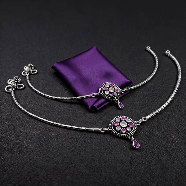Sterling_Silver_Gemstone_Anklet
