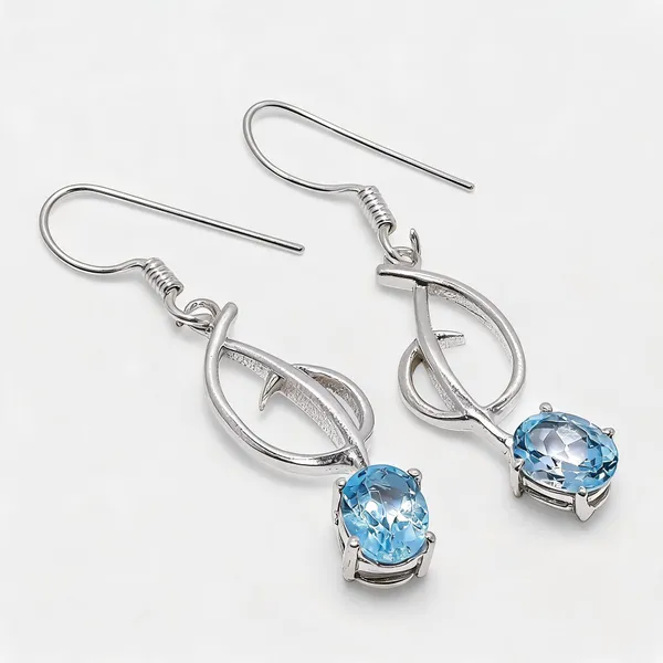 Topaz_Sterling_Silver_Earrings