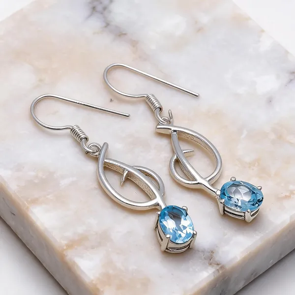 Topaz_Sterling_Silver_Earrings