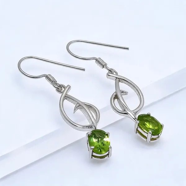 Sterling_Silver_Peridot_Gemstone_Earrings