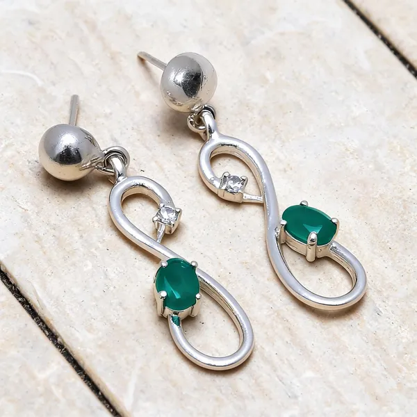 Sterling_Silver_Emerald_Gemstone_Earrings