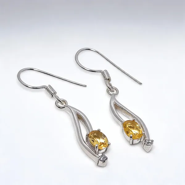 Sterling_Silver_Citrine_Gemstone_Earrings