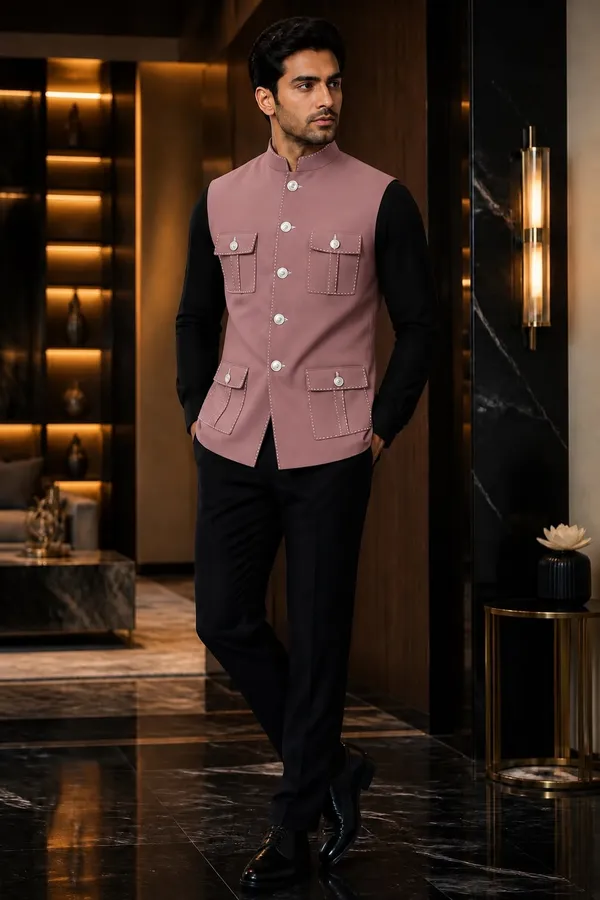 Mtora_Chawal_Taka_Embroidered_Premium_Nehru_Jacket_,_Koti,_Men'S_Ethnic_Wear,_4_Patch_Pocket,_Royal_Look