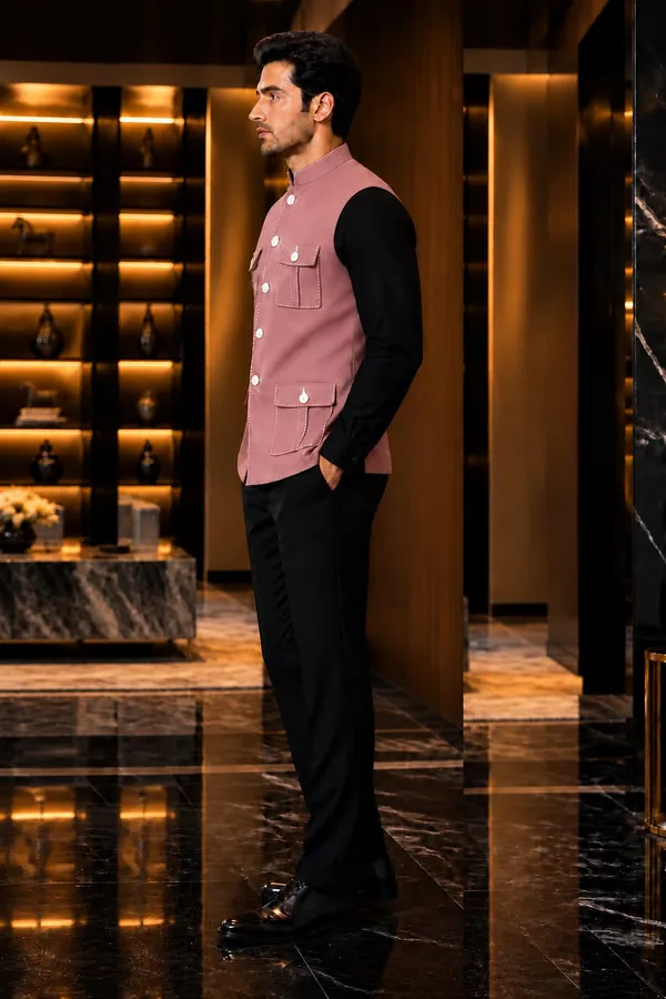 Mtora_Chawal_Taka_Embroidered_Premium_Nehru_Jacket_,_Koti,_Men'S_Ethnic_Wear,_4_Patch_Pocket,_Royal_Look