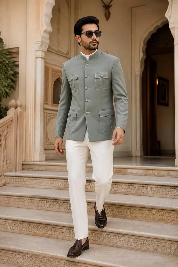 Mtora_Chawal_Taka_Embroidered_Jodhpuri,_Bandhgala,_Men'S_Ethnic_Wear,_4_Patch_Pocket_With_Unique_Shape