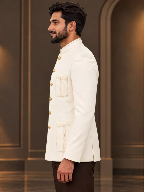 MTORA_CHAWAL-TAKA_EMBROIDERED_JODHPURI,_BANDHGALA,_MEN'S_ETHNIC_WEAR,_4_PATCH_POCKET_WITH_UNIQUE_SHAPE,