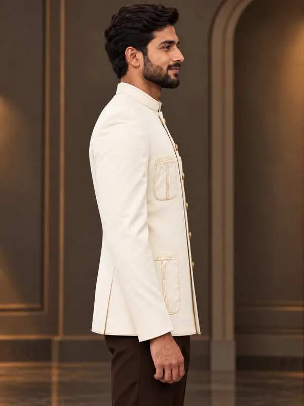 MTORA_CHAWAL-TAKA_EMBROIDERED_JODHPURI,_BANDHGALA,_MEN'S_ETHNIC_WEAR,_4_PATCH_POCKET_WITH_UNIQUE_SHAPE,