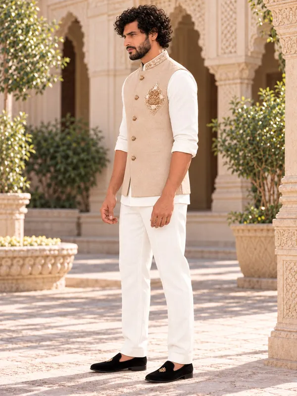 Mtora_Men'S_Linen_Silk_Modi_Jacket_Sleeveless_Jacket_Slim_Fit_Collar_&_Pocket_Patch_Hand_Work_Wedding,_Festive_&_Party_Wear
