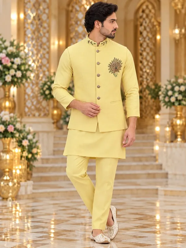 Mtora_Men'S_Linen_Silk_3_Piece_Ethnic_Set_Kurta,_Pant_&_Modi_Jacket_Sleeveless_Jacket_Slim_Fit_Collar_&_Pocket_Patch_Hand_Work_Wedding,_Festive_&_Party_Wear