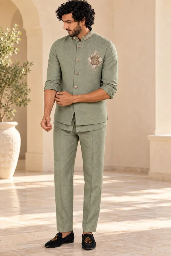 MTORA_Men's_Linen_Silk_3_Piece_Ethnic_Set_|_Shirt,_Pant_&_Modi_Jacket_/_Sleeveless_Jacket_|_Slim_Fit_|_Collar_&_Pocket_Patch_Hand_Work_|_Wedding,_Festive_&_Party_Wear